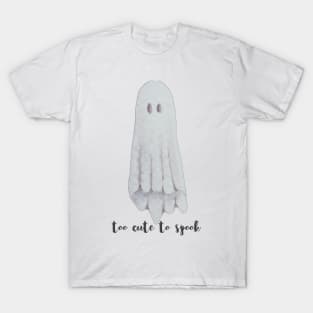 Too cute to spook,  adorable watercolor ghost T-Shirt